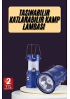 Kamp Feneri Şarj Edilebilir Güneş Enerjili Işıldak USB Şarjlı