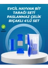Kedi, Köpek ve Küçük Hayvanlar İçin 4 Parça Ergonomik Tarak Takımı