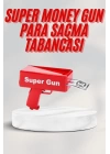 Kırmızı Parti Oyuncağı Para Saçma Fırlatma Tabancası Makinesi Super Money