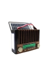 KTF-1428 Güneş Paneli Şarjlı Nostaljik Bluetooth Hoparlör – FM/AM/SW Radyo, USB/SD Desteği, Taşınabilir Tasarım