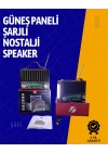 KTF-1428 Solar Enerjiyle Şarj Olabilen Bluetooth Nostalji Hoparlör – Taşınabilir, Güçlü Ses, MP3 Okuyucu