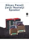 KTF-1428 Taşınabilir Güneş Enerjili Bluetooth Radyo Hoparlör – Şarjlı, Radyo, MP3, AUX Girişli