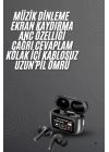 Kulak İçi Bluetooth Kulaklık Ekranlı Müzik Dinleme Çağrı Cevaplama Siyah
