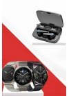 Kulak İçi Kablosuz Bluetooth Kulaklık ve NFC ve GPS Özellikli Akıllı Saat Alarm ve Titreşim