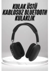 Kulak Üstü Kablosuz Bluetooth Kulaklık Yumuşak Süngerli SD Kart Girişli