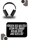 Kulak Üstü Kablosuz Bluetooth Kulaklık Yumuşak Süngerli SD Kart Girişli