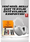 Kulak Üstü P9 Kablosuz Bluetooth Kulaklık ve 7 Kordonlu Akıllı Saat