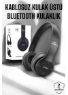 Kulak Üstü TF Kart ve AUX Destekli Ergonomik Bluetooth Kulaklık
