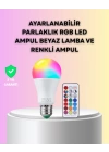Kumanda Destekli Çok Renkli Akıllı LED Ampul