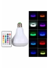 Kumandalı RGB Led Işık Bluetooth Hoparlör Ses Lambası Renkli Ampul