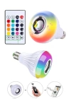 Kumandalı RGB Led Işık Bluetooth Hoparlör Ses Lambası Renkli Ampul