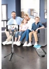 Kumandalı Tripod Telefon Tutucu Selfie Çubuğu 360 Derece Dönebilen