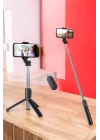 Kumandalı Tripod Telefon Tutucu Selfie Çubuğu 360 Derece Dönebilen