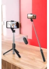 Kumandalı Tripod Telefon Tutucu Selfie Çubuğu 360 Derece Dönebilen