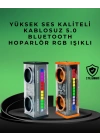 LED Işık Efektli Taşınabilir Bluetooth Hoparlör