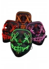Led Işıklı Neon Maske Cadılar Bayramı Maskesi Korkunç Korku Maskesi