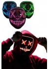 Led Işıklı Neon Maske Cadılar Bayramı Maskesi Korkunç Korku Maskesi