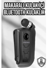 Makaralı Bluetooth Kulaklık Kulak İçi Android iOS Uyumlu Titreşimli