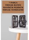 Manikür Pedikür Seti 7 Parça Tırnak Makası Kaş Makası Cımbız Çantalı