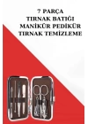 Manikür Pedikür Seti 7 Parça Tırnak Mantarı Tırnak Batığı Temizleme Taşınabilir