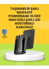 Manyetik ve Hızlı Kablosuz Şarj Güç Bankası Powerbank