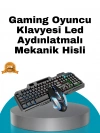 Mekanik Oyuncu Seti – LED Işıklandırma ve Ergonomik Mouse