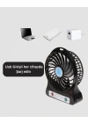 Mini USB Fan – Şarj Edilebilir, Işıklı, 3 Kademe, Taşınabilir Masaüstü Vantilatör