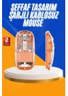 Mouse Fare Kablosuz Mouse Fare Şarjlı Bluetooth Sessiz 5 Tuşlu Şeffaf