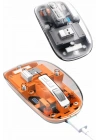 Mouse Fare Kablosuz Mouse Fare Şarjlı Bluetooth Sessiz 5 Tuşlu Şeffaf