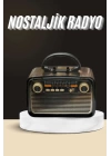 Nostaljik Radyo Bluetooth Bağlantılı Müzik Kutusu Ahşap
