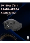 Ön Cam Buz Çözücü ve Fan | 12V Araç İçi Isıtıcı, Full Havalandırmalı, ABS Gövdeli