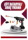 Oto Araba Yıkama Şarjlı Ve Yüksek Basınçlı Oto Yıkama Ve Sulama Tabancası