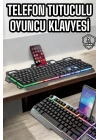 Oyuncu Klavyesi Q Klavye RGB Işıklı Mouse Hediyeli