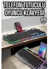 Oyuncu Klavyesi Q Klavye RGB Işıklı Mouse Hediyeli