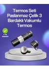 Paslanmaz Çelik Termos Seti | 500 ml Kapasite, 6-12 Saat Isı Koruma, Hediye Kutulu