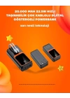 Powerbank 20000 mAh | 22.5W Hızlı Şarj, Dahili Kablolu, LCD Ekranlı Şarj Cihazı