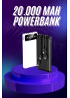 Powerbank 20.000 MAH Hızlı Şarj Özellikli Taşınabilir USB Girişli