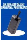 Powerbank 50.000 Mah Dijital Göstergeli Taşınabilir 4 Portlu Hızlı Powerbank