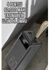Powerbank 60.000 MAH Dijital Göstergeli 4 Portlu Taşınabilir