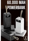 Powerbank 60.000 MAH Dijital Göstergeli 4 Portlu Taşınabilir