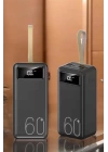 Powerbank 60.000 Mah Hızlı Şarj 4 Çıkışlı Uzun Şarj Süreli Dijital Göstergeli