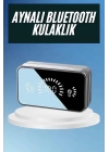Powerbankli Bluetooth Kulaklık Yüksek Ses Aynalı Çift Dijital Gösterge Ekranı