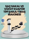 Profesyonel Erkek Tıraş Makinesi – Kablosuz, Paslanmaz Bıçaklı ve Tam Aksesuar