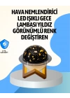 Projektör ışıklı ve aromaterapi destekli taşınabilir nemlendirici cihaz USB bağlantılı