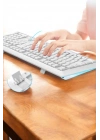 Q Klavye Beyaz Klavye Ve Mouse Seti Kablosuz USB Girişli