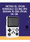 R36S Retro El Konsolu 64 GB – 15.000 Oyun, Geniş Platform Desteği, 3.5” IPS Ekran
