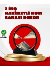 Rahatlatıcı Kum Sanatı – Yuvarlak Cam Çerçeveli Hareketli Kum Resmi, Ofis ve Ev İçin Etkileşimli Masaüstü Süs