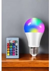 Renk Değiştirebilen RGB Işıklı Led Ampul A+Enerji 15 Watt Led Işık