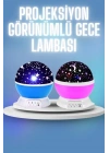 Renkli Yıldızlı Gökyüzü Projeksiyon Gece Lambası Pilli ve USB Kablolu