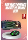 RGB Işıklı Gaming Oyuncu Klavye Q Klavye Mouse Hediyeli